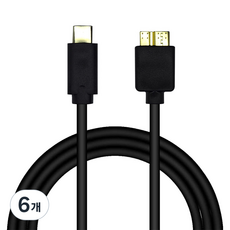 엠비에프 USB 3.1 to Micro B 변환케이블 MBF-CMB, 6개, 0.3m