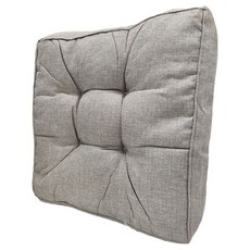 HONG JIN 宏晉 仿亞麻加厚加高方形坐墊, 銀米灰, 40x40x9cm