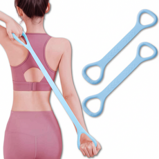 액티제노 요가밴드 필라테스 스트레칭 홈트, 블루, 2개