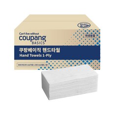 쿠팡베이직 핸드타월, 3000매, 1박스