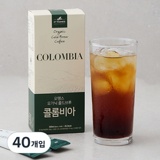 오땡스 유기가공식품 인증 콜드브루 콜롬비아 스틱, 30ml, 40개입