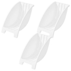 碗盤收納架 3個, 白色, 1組