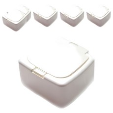 Ju and Ji 一觸式迷你多功能收納盒收納箱, 白色, 6個