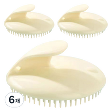 Knock Knock 頭皮護理按摩刷, 象牙白, 6個