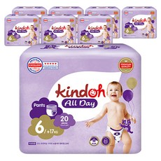 kindoh 全天乾爽褲型尿布, 第6階段, 160片