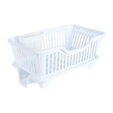 小麥購物 碗盤瀝水置物架 側開 L1120 小, 1層, 1個, 白色