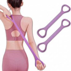 액티제노 요가밴드 필라테스 스트레칭 홈트, 퍼플, 2개