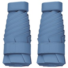 小麥購物 口袋摺疊傘 G599 224g 2支, 霧霾藍, 1組