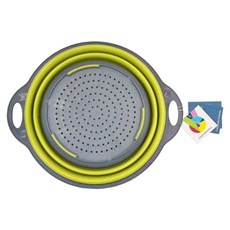 Colourworks 摺疊過濾籃, 2.8L容量, 耐熱220度C, 可摺疊收納, 28 x 9.5cm, 綠色, 1個