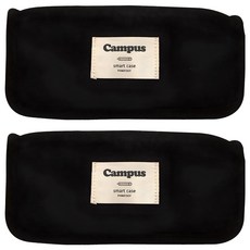 Pinkfoot 英文標籤素色筆袋, 黑色, 2個