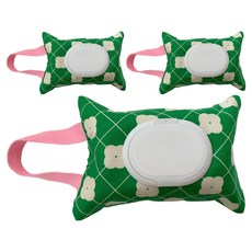 Yeonsi 鋪棉濕紙巾收納袋 17 x 25 cm, 3個, 綠色