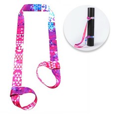 LJG 彼拉提斯瑜珈墊綁帶 整理帶, 圖案 粉紅色, 1個