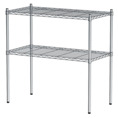 dayneeds 日需百備 插管二層架, 電鍍, 2層