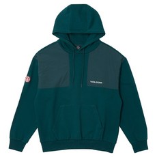 Volcom Camper 寬鬆版型梭織補丁刷毛連帽T恤 VA214HM002