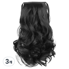 vvgabal 馬尾綁髮 辦公室女職員假髮 部分假髮, 深棕色, 3個