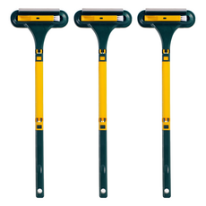 免拆洗玻璃紗窗雙向清潔刷 20cm加寬刷頭 自帶窗槽刷, 黃綠色, 3支