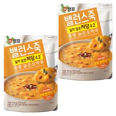 샘표 밸런스죽 통팥 늙은호박죽, 420g, 2개