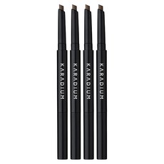 카라디움 플랫 아이브로우 오토펜슬 0.3g, 1호블랙브라운, 4개