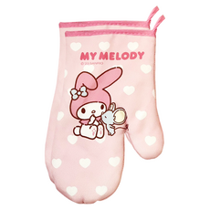 MY MELODY 美樂蒂 卡通廚具/烤箱微波爐家用耐高溫棉手套/廚房卡通防燙手套, 1套, 粉色