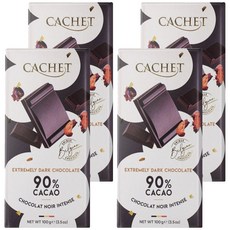 CACHET 凱薩 90%黑巧克力 100g 口感絲滑柔順 風味沉穩 極致美味, 4片