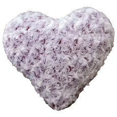Lassley 玫瑰絨愛心枕 100%聚酯纖維表布 100%A級長纖棉填充, 銀紅色