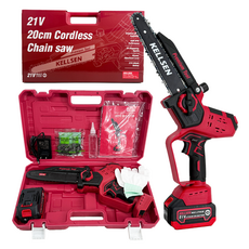 디케이켈슨 충전식 전동 체인 무선 전기톱 소형 8인치, 1개