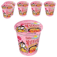 Samyang Foods 三養 Buldak 奶油白醬火辣雞肉風味鐵板炒麵 杯裝, 6入