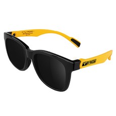 TAG Eyewear Interact 煙燻灰鏡片太陽眼鏡 IA2-G014-001, 1個, 黑色 + 黃色