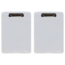 小麥購物 帶板夾文件盒 C533, 透明色, 2個