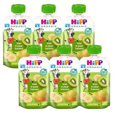 힙 키위 인 페어바나나 이유식, 키위+페어+바나나 혼합맛, 100g, 6개