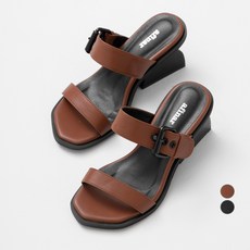 afinar 雙環帶高跟涼鞋 5cm, 棕色的, 240