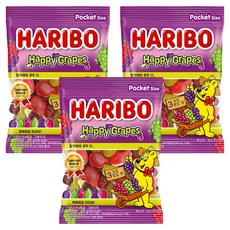 하리보 해피 그레이프 젤리, 100g, 3개