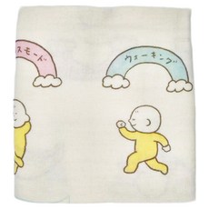 kontex 二層紗童趣塗鴉柔暖嬰兒毯, 77x150 cm, 日本製造