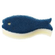 marna 小魚造型清潔用海綿, 1個, 1入