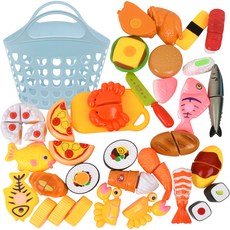 OZ TOY 兒童速食切切樂扮家家酒套組 + 愛心籃子隨機出貨, 混合色