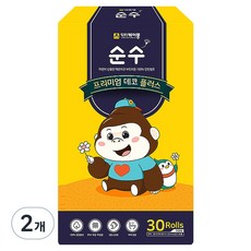 닥터케이콩 천연펄프 3겹 데코플러스 화장지, 30m, 30개입, 2개