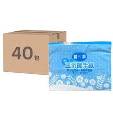 點對點三折擦手紙, 200張, 40包