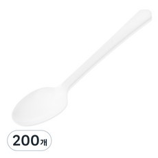 comet 簡約一次性獨立包裝湯匙 白色, 200個, 1入