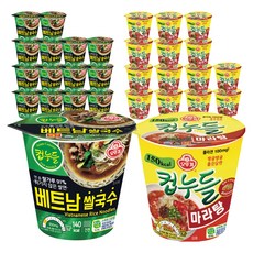 오뚜기 컵누들 마라탕 44.7g 15p + 베트남 쌀국수 47g 15p, 1세트