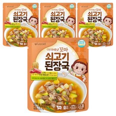 아이배냇 유아용 꼬마 쇠고기 된장국, 200g, 4개