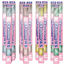 코도모 부모님지도용 어린이 칫솔 14S, 혼합색상, 4개입, 3개