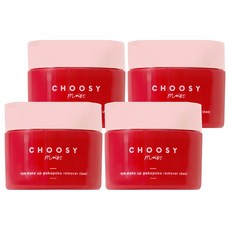 choosy 眼部卸妝棉片60片 溫和保濕 快速清潔眼妝, 110ml, 4罐