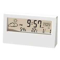 Aya Home 數位時鐘溫濕度計, 1個, 白色