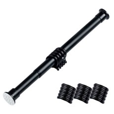 PP家居生活 超強力鎖定型伸縮桿 + 掛環 20入 組, 黑色, 1套