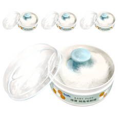 bab 培寶 純兔毛粉撲 觸感柔細呵護肌膚, 4個, 85.5g