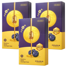 FRUDIA 望莓止渴 藍莓蜂蜜緊好眠晚安凍膜 20個, 100ml, 3盒