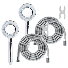 홈다움 3기능 마사지 샤워기 헤드 + 샤워호스2m, 2개