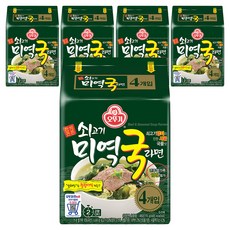 오뚜기 쇠고기 미역국라면 115g, 20개