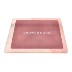 硅藻泥地墊 3入 浴室墊, 豆沙粉, 1組