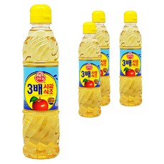 오뚜기 3배 사과식초, 500ml, 4개